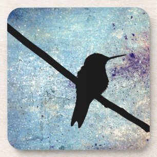 Grunge Hummingbird Coaster