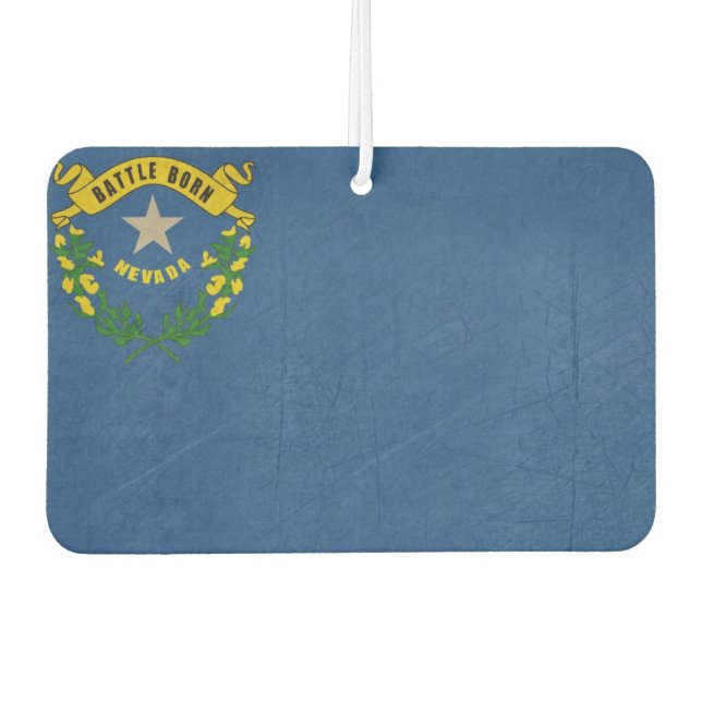 Grunge illustration of Nevada state flag Car Air Freshener (Front)