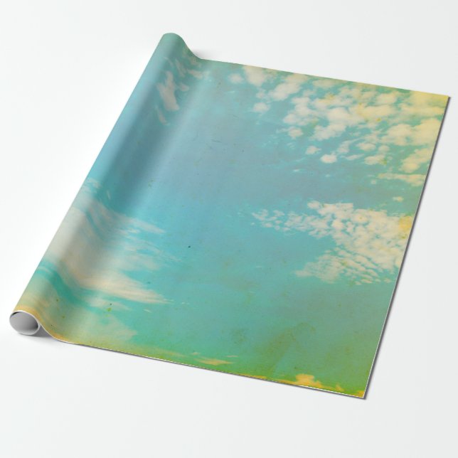 Grunge image of sky background. home decor, backgr wrapping paper (Unrolled)