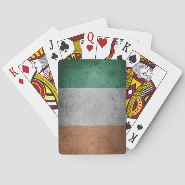 Grunge Irish Flag Playing Cards (Back)