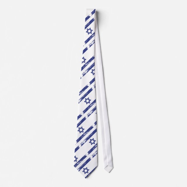 Grunge Israel Flag Tie (Front)