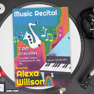 Grunge jazz music music recital concert invitation