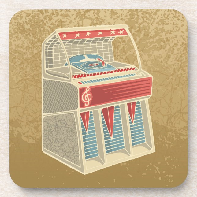 Grunge Jukebox Coaster (Front)