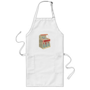 Grunge Jukebox Long Apron