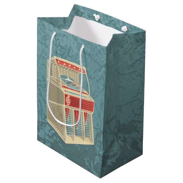 Grunge Jukebox Medium Gift Bag (Front Angled)