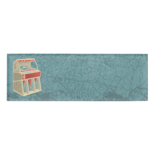 Grunge Jukebox Name Tag