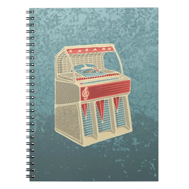 Grunge Jukebox Notebook (Front)