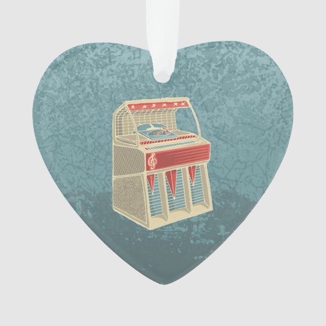 Grunge Jukebox Ornament (Front)