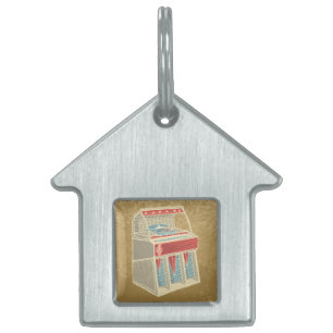 Grunge Jukebox Pet ID Tag
