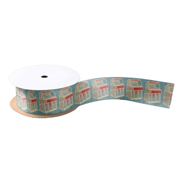 Grunge Jukebox Satin Ribbon (Spool)