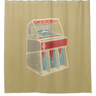 Grunge Jukebox Shower Curtain