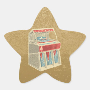 Grunge Jukebox Star Sticker
