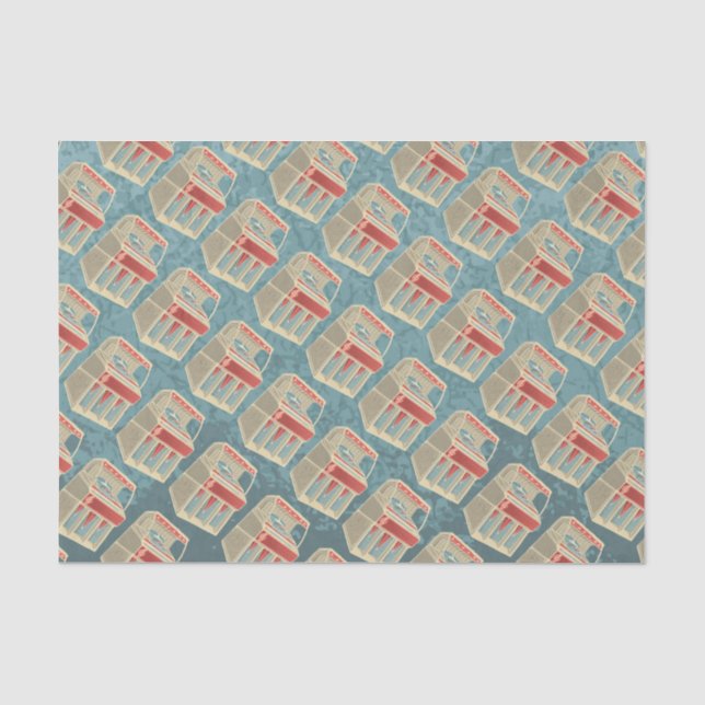 Grunge Jukebox Tissue Paper (Front)