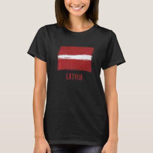 Grunge Latvia Flag Latvija Latvian Language T-Shirt