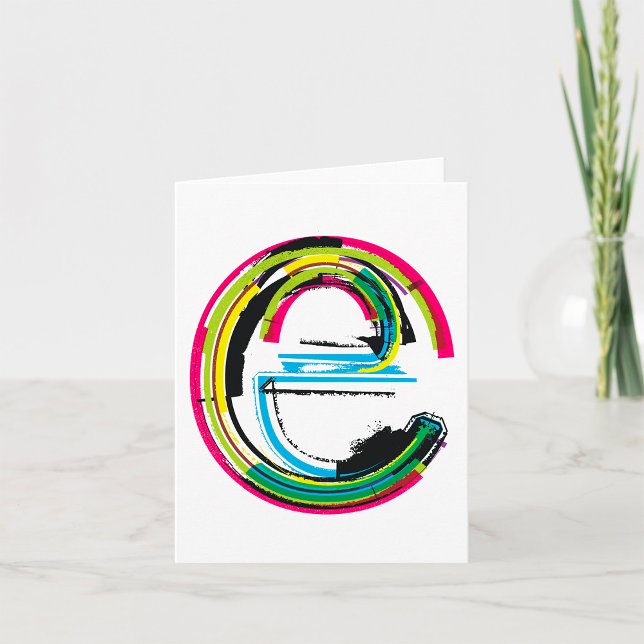 Grunge Letter E Card (Creator Uploaded)