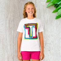 Grunge Letter T Bold Colourful Urban Typography 