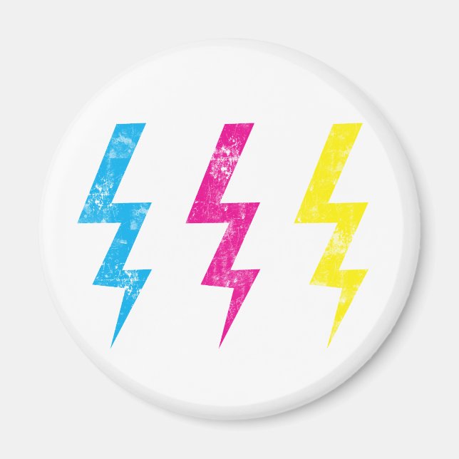 Grunge Lightning Magnet (Front)