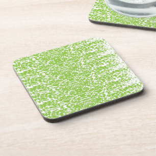 Grunge Lime Green Pattern - Summer Abstract Decor Coaster