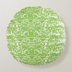 Grunge Lime Green Pattern - Summer Abstract Decor Round Cushion