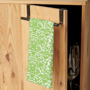 Grunge Lime Green Pattern - Summer Abstract Decor Tea Towel