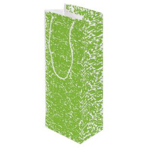Grunge Lime Green Pattern - Summer Abstract Decor Wine Gift Bag