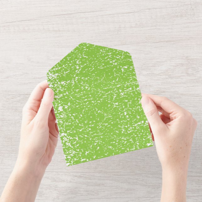 Grunge Lime Green Texture All In One Invitation (Opening)