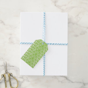 Grunge Lime Green Texture Gift Tags