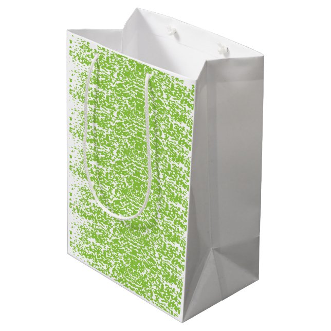 Grunge Lime Green Texture Medium Gift Bag (Back Angled)