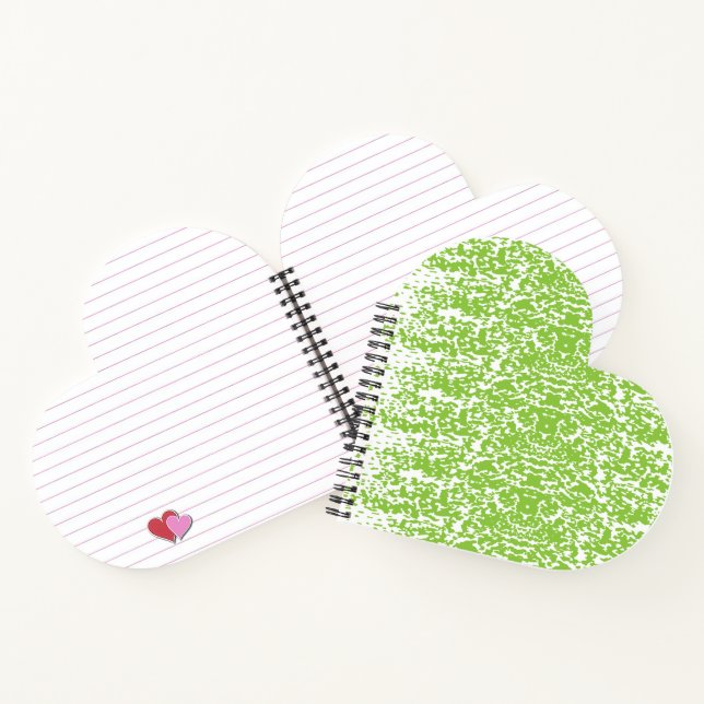 Grunge Lime Green Texture Notebook (Inside)