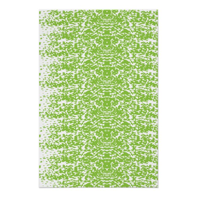 Grunge Lime Green Texture Poster (Front)