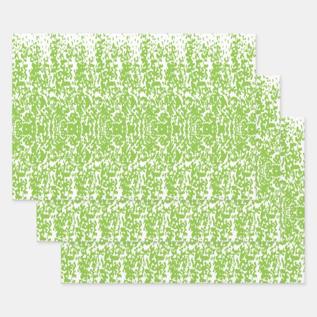 Grunge Lime Green Texture Wrapping Paper Sheet (Set)