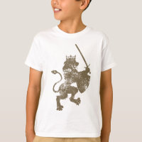 Grunge Lion King Boy's Ringer T-Shirt