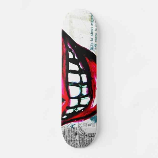 Grunge Lips Skateboard (Front)