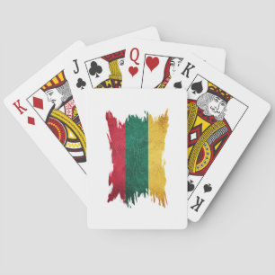 Grunge Lithuania flag, Brush stroke, Lithuanian Playing Cards
