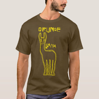 Grunge Llama Smiling Face T-Shirt