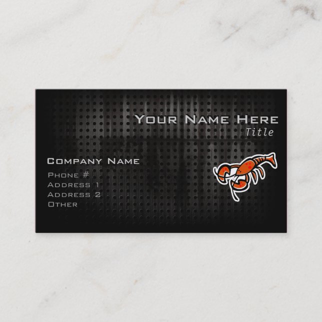 Grunge Lobster Business Card (Front)