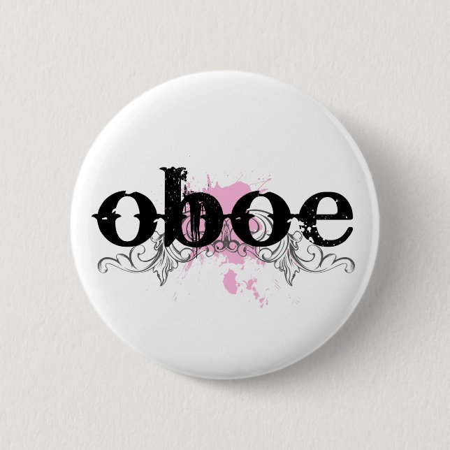Grunge look Oboe Button (Front)