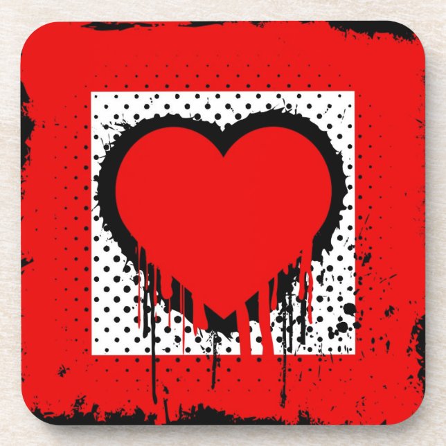 Grunge love coaster (Front)