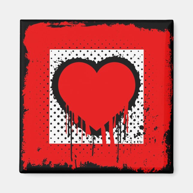 Grunge love magnet (Front)