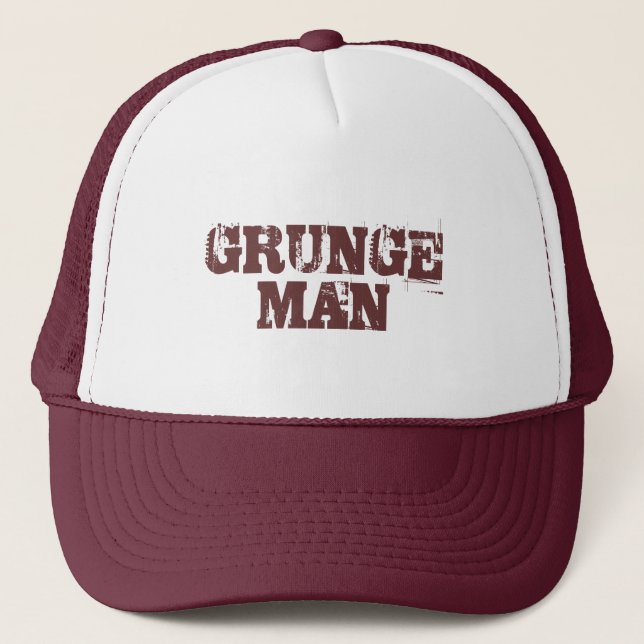 Grunge Man Trucker Hat (Front)