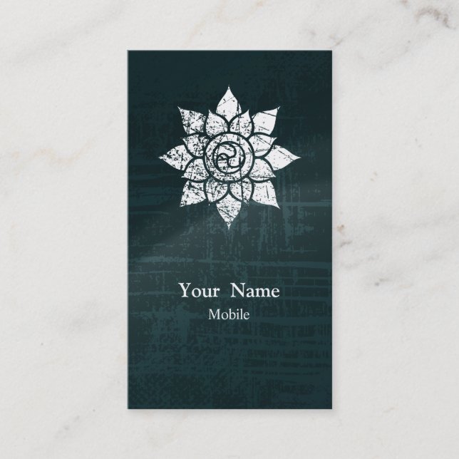 Grunge Mandala Business Card (Front)