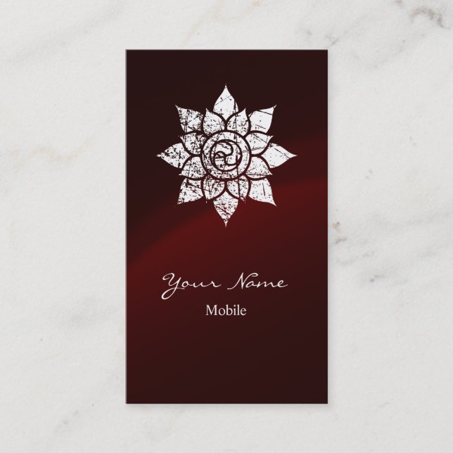 Grunge Mandala Business Card (Front)