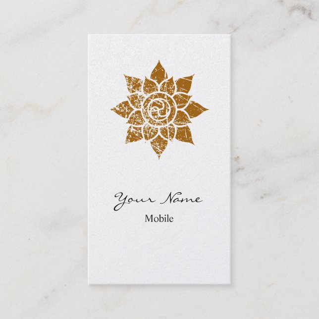 Grunge Mandala Business Card (Front)