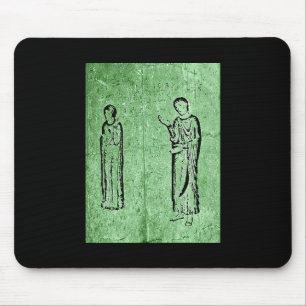Grunge Mediaeval Statues Mouse Mat