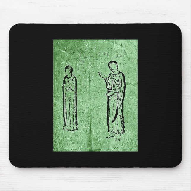 Grunge Mediaeval Statues Mouse Mat (Front)