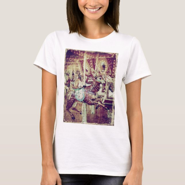 Grunge Merry-Go-Round Goat T-Shirt (Front)