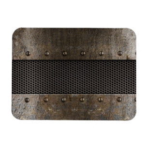 Grunge metal background magnet