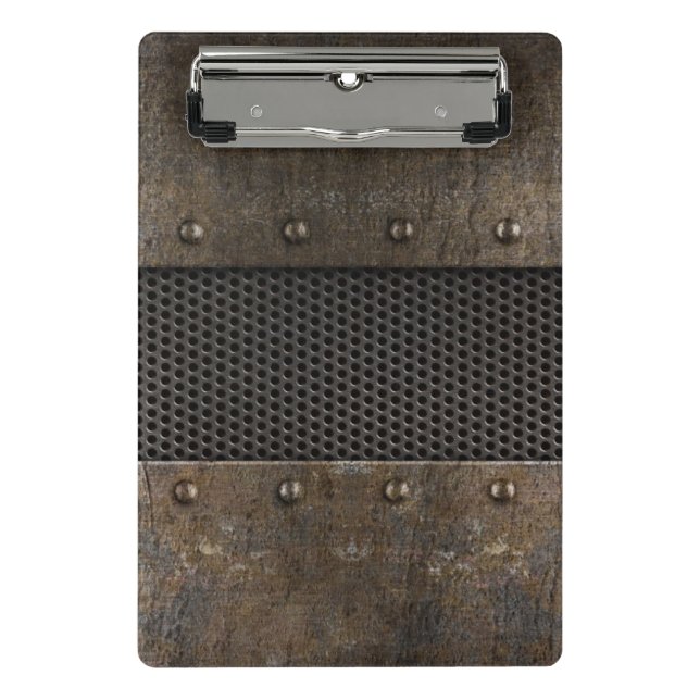 Grunge metal background mini clipboard (Front)