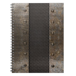 Grunge metal background notebook