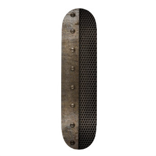 Grunge metal background skateboard